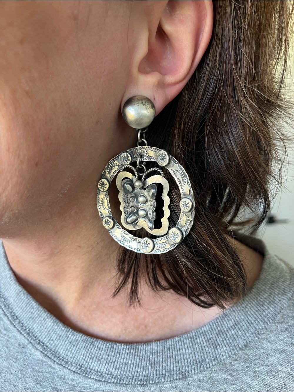 Navajo Sterling Butterfly Earrings